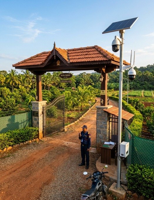 24/7 Security and Surveillance at Krushi Bhoomi Farms